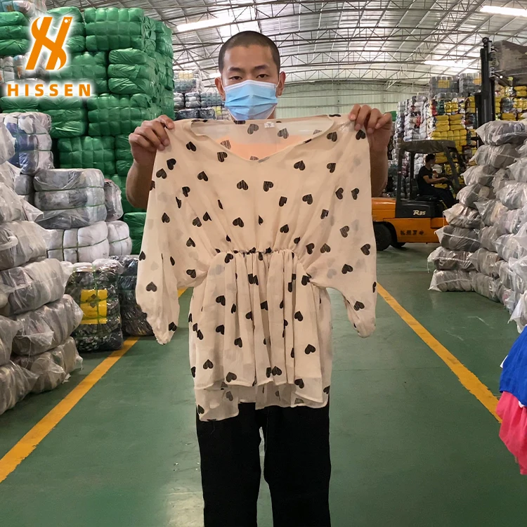 Italy a Grade Container Used Women Blouse Clothes Second Hand Shirts Clothing