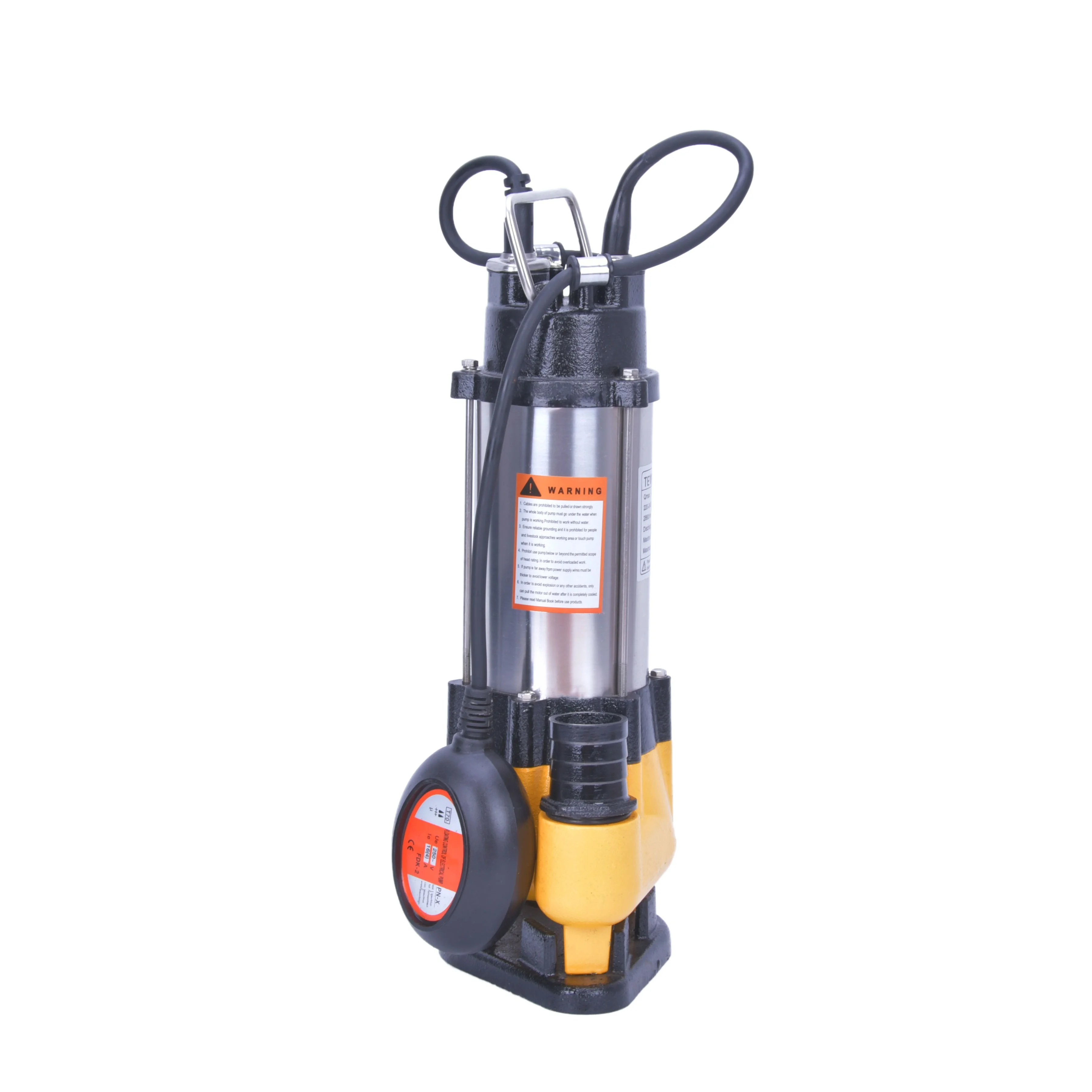 1/3 hp 220V auto run stop high quality submersible sewage water pump with float switch