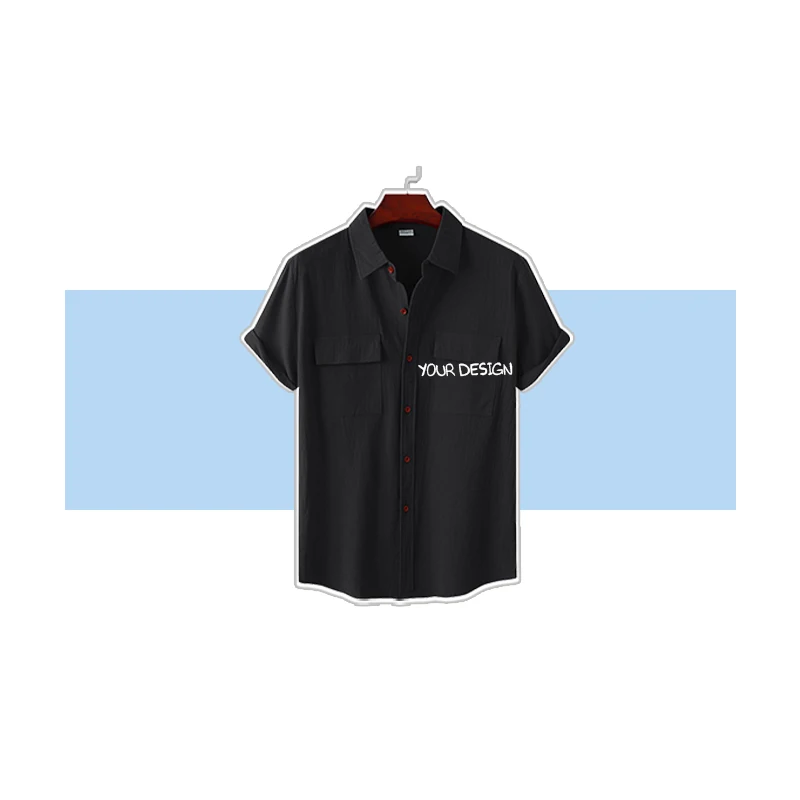 hot sale button-opened v-neck simple fashion solid color customized logo advantaged fabric unisex t-shirt