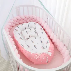 100% cotton luxury newborn baby lounger cot for babies sleep nest pillow for sale