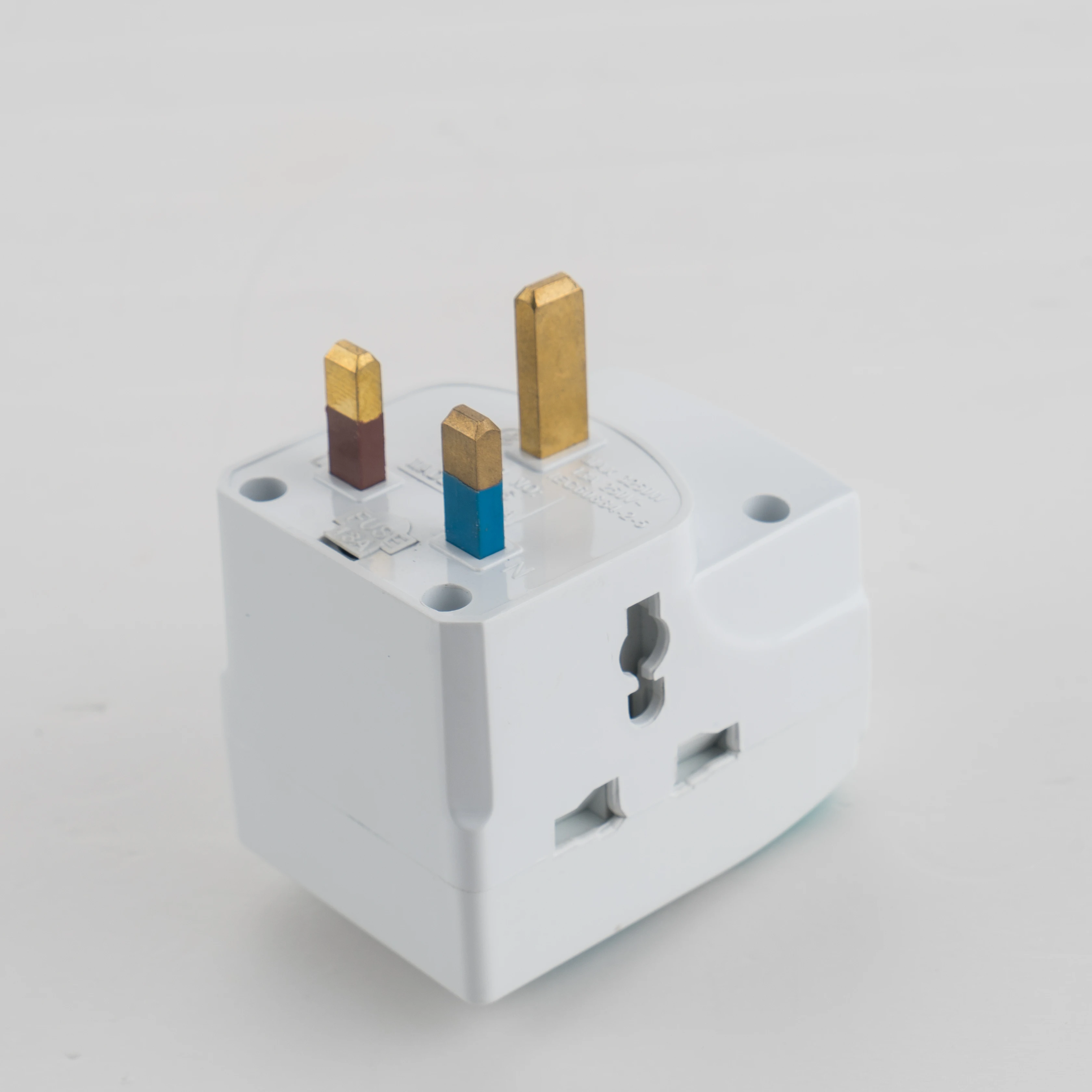 303MS красочные 13A 250V Британский Универсальный адаптер с предохранителем