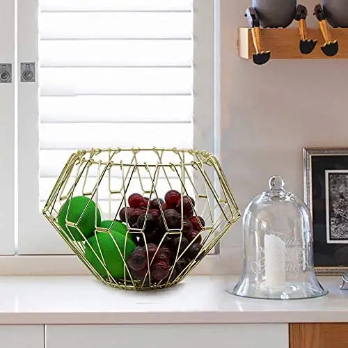 Deformable Fruit Basket Changeable Creative Fruit Basket Colorful Metal Wire Fruit Basket
