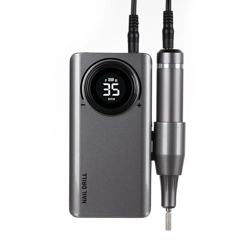 OEM Drill for Nails Professional 35000rpm Electric Nail File Efile Portable Rechargeable Manicure Machine for Acrylic Nails Home