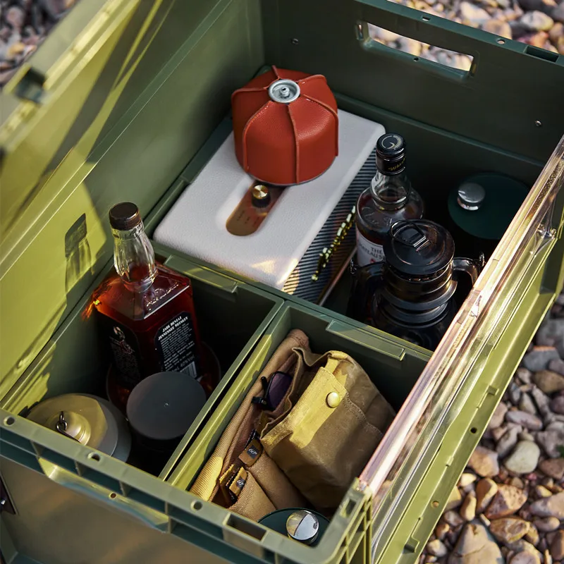 Multifunction outdoor Camping box With Table Kitchen Large Capacity folding Aluminium Table with Picnic BBQ Grill