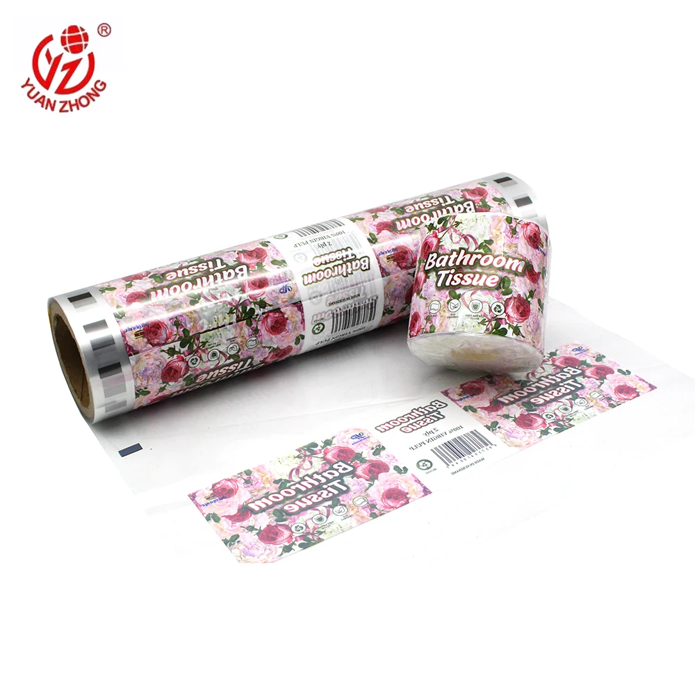 Tissue Paper Package Film Custom Printing Toilet Package Plastic PE Packaging Bag
