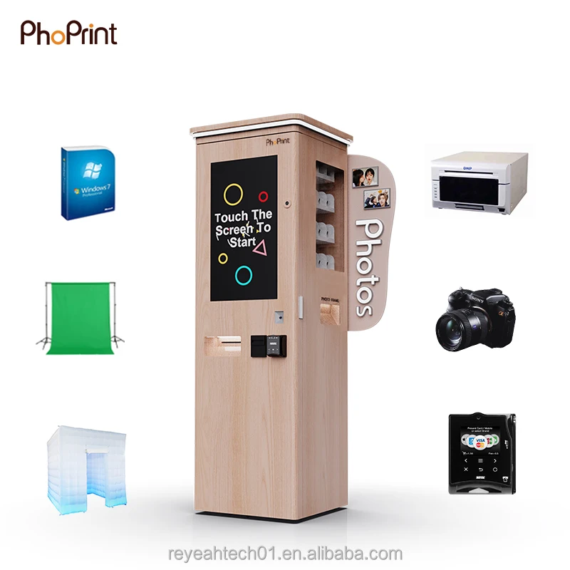 New Innovation Touch Screen Mirror Photo Booth DSLR Camera Payment Selfie Booth Machine