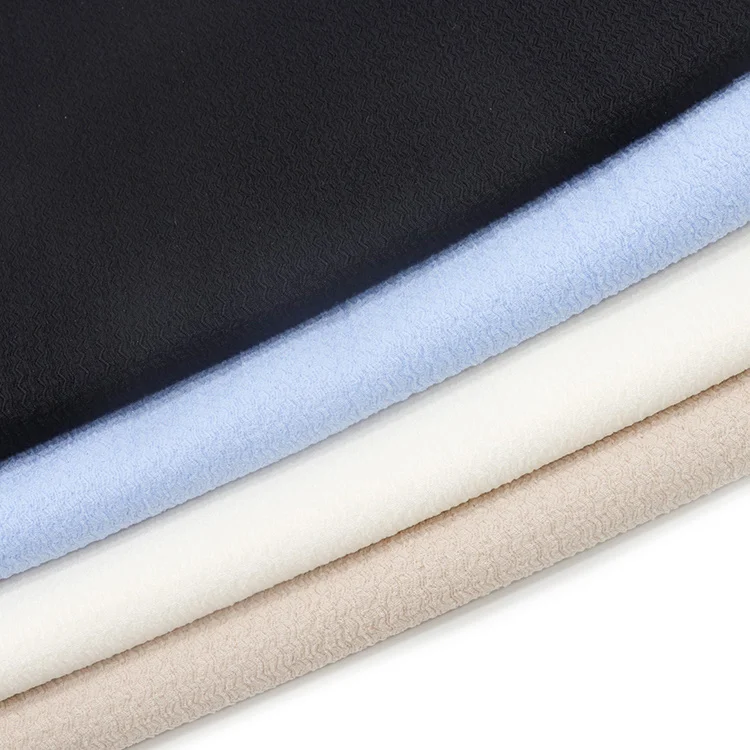 95% polyester 5% spandex 180gsm wrap solid Italian warp knitted crepe fabric for dress and blouse