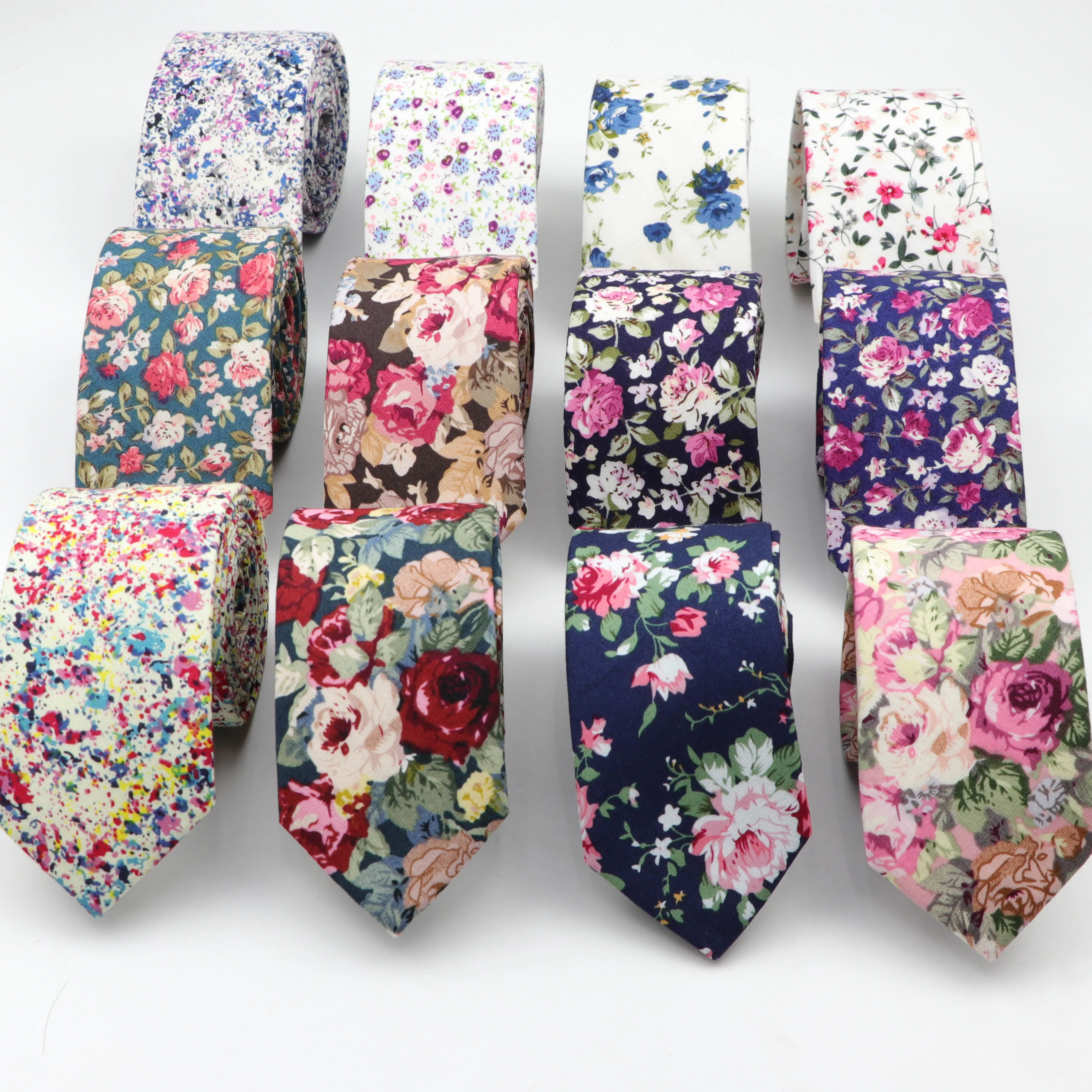 Хлопковый галстук с цветами мужской галстук с цветными цветами узкий галстук с пейсли узкий толстый галстук