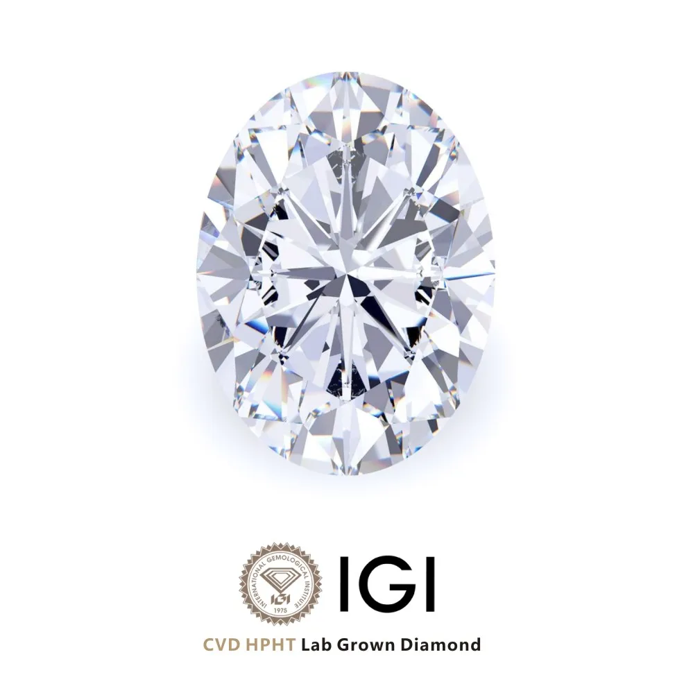 Заводская оптовая продажа овальный бриллиант 1.0CT 1.1CT 2ct лабораторный для ювелирных изделий обручальное кольцо