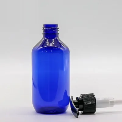 100-1000ml 1 Liter Food Grade Shampoo Shower Gel Body Wash Liquid Blue Plastic PET Bottle with Lotion Pump Spray