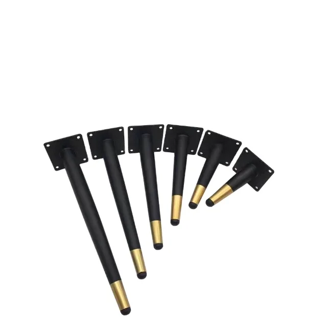 Modern metal conical high-leg sofa feet, golden brass  furniture legs, Luxury sofa feet