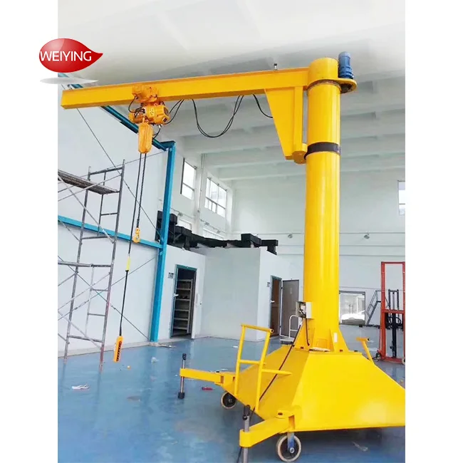 1 Ton 2 Ton Electric Slewing 180-360 Degree Flexible Pillar Slewing Jib Cranes For Sale