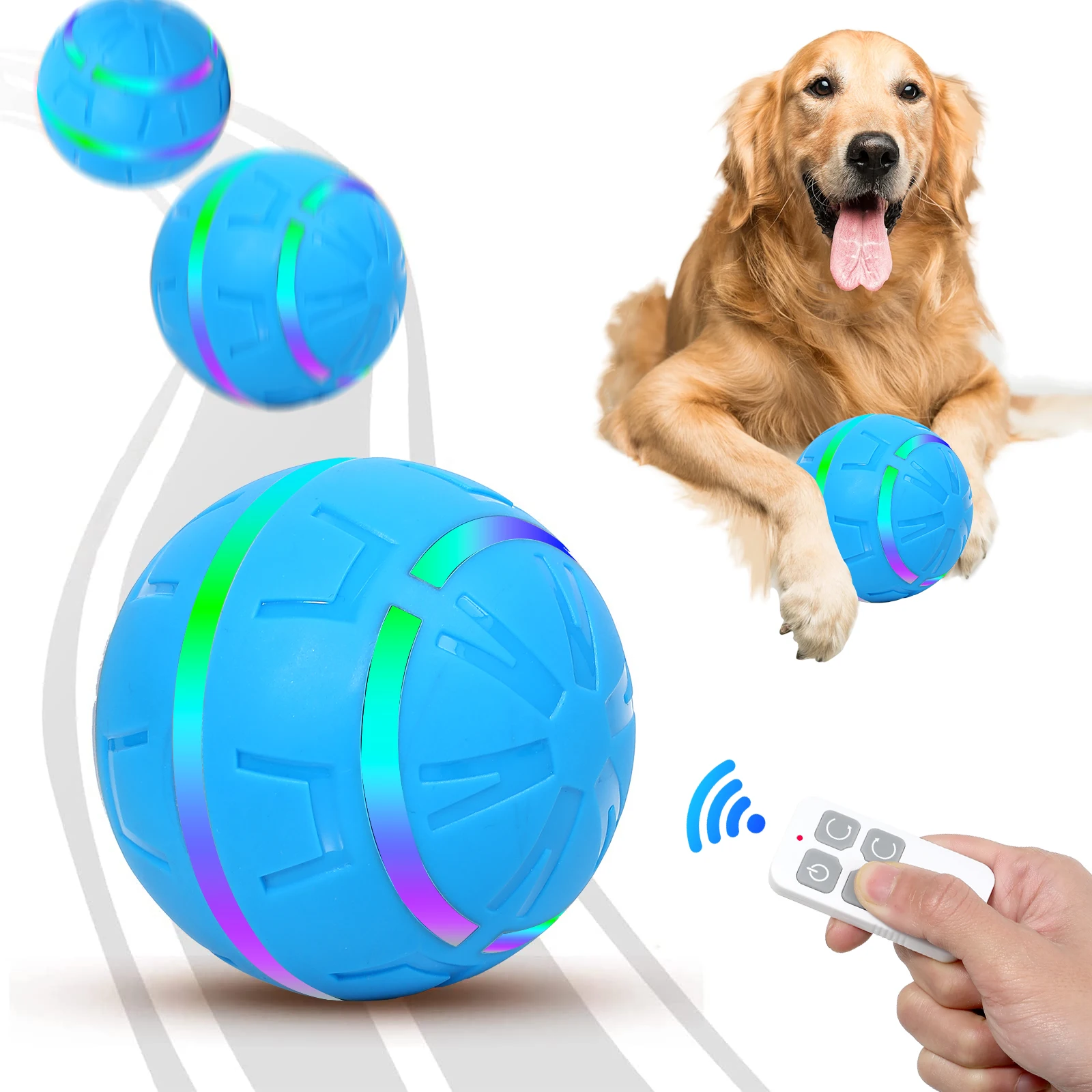 ZMaker New USB Smart Gravity Jumping Ball Interactive Dog Toy Automatic Rolling Smart Ball Dog Moving Toy