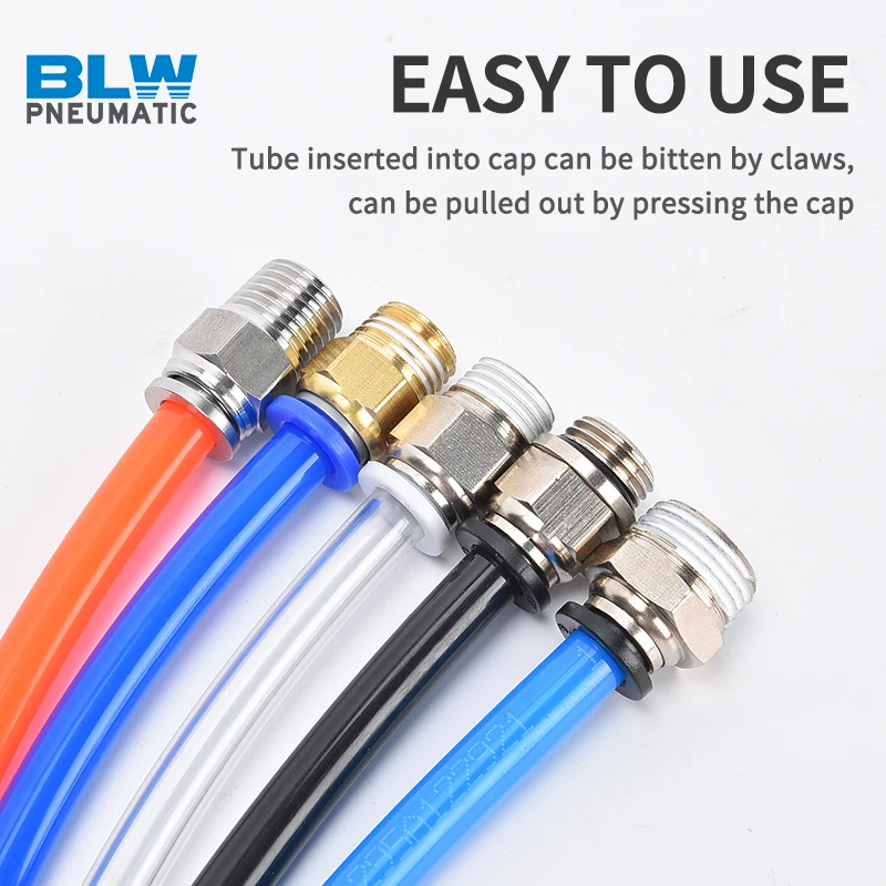 Factory wholesale Pneumatic brass fittings connector quick HPC8-02 pneumatic pipe fitting 8mm for air pipe