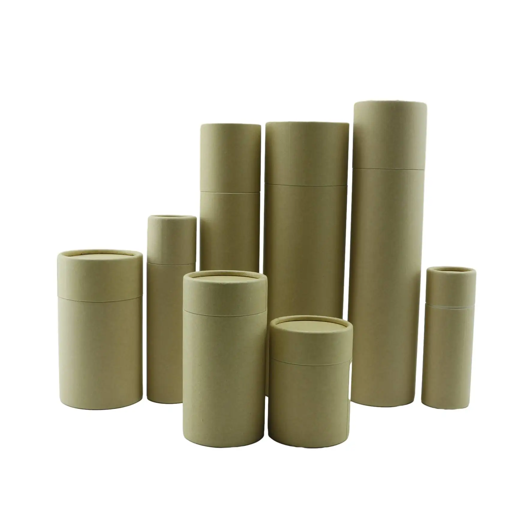 eco friendly biodegradable gift kraft custom OEM colorful white black food cookie spice tea paper tube packaging cylinder