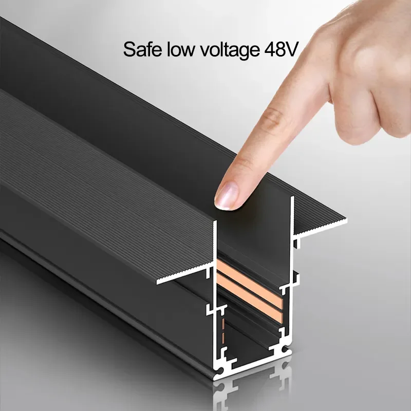 Ultra - thin magnetic light track slot flood light spotlight conductive module magnetic no main light PSU