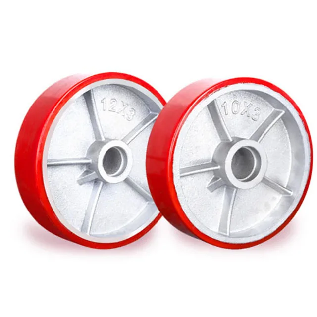 Customized in various sizes heavy duty solid polyurethane Polyurethan-Schaumrad pu foam wheel flat-free polyurethane foam wheel