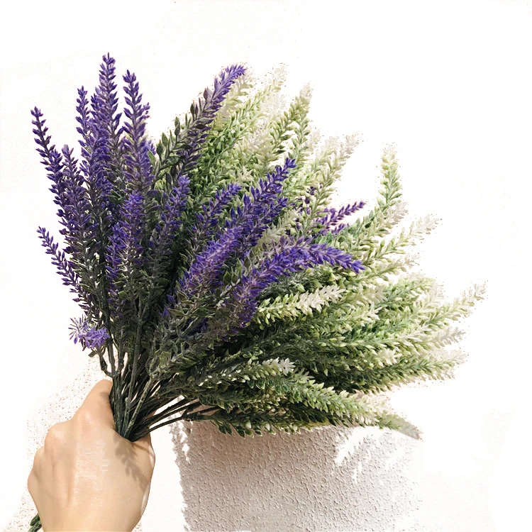 Artificial flowers Lavender Bouquet Real Touch Wedding Flower Plants for Party Room Home Hotel Decoration