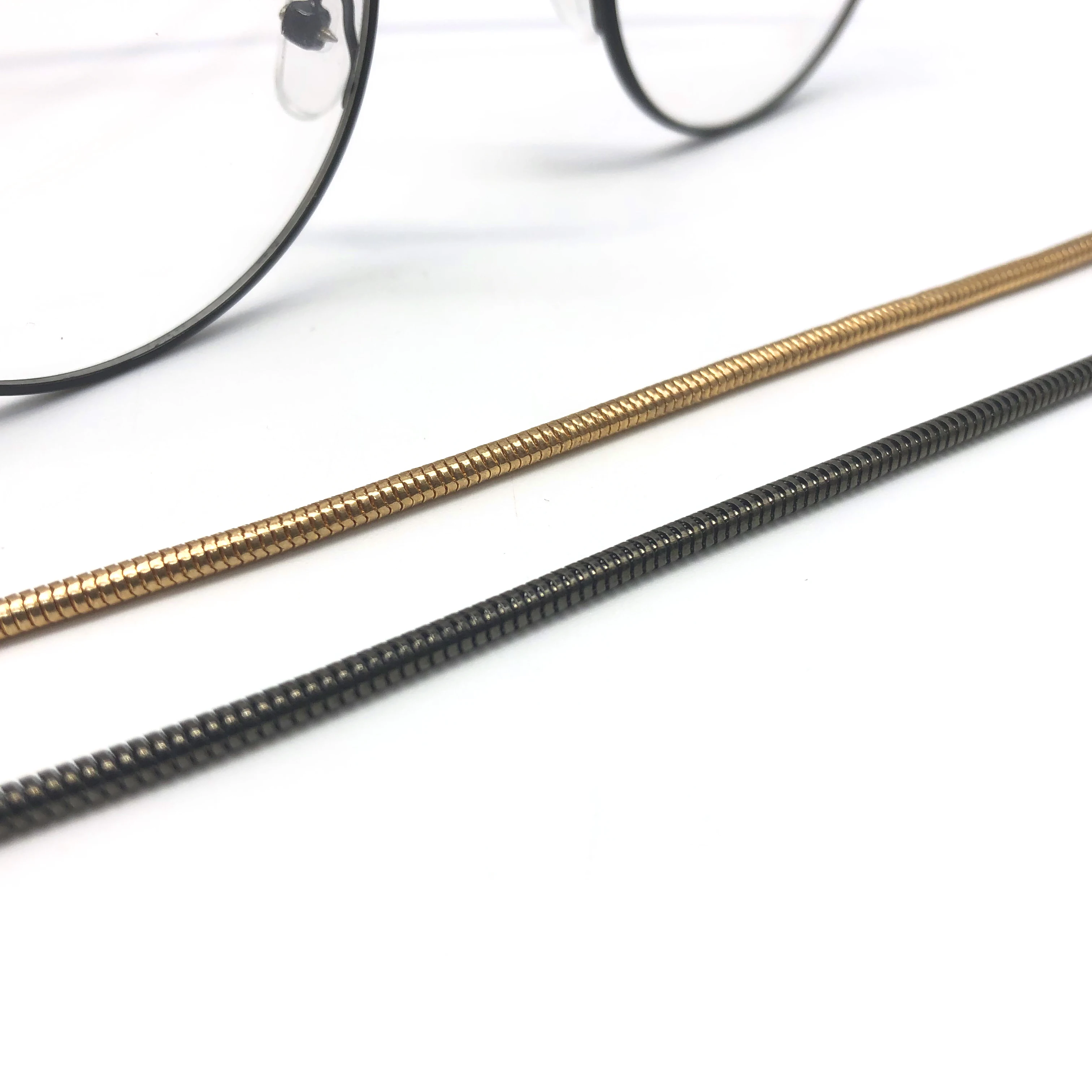 Flat Snake Chain Anti slip Metal Mask Eyewear Sunglasses Chain Gold Neck Straps Optical Chain Reading Eyeglass Strap