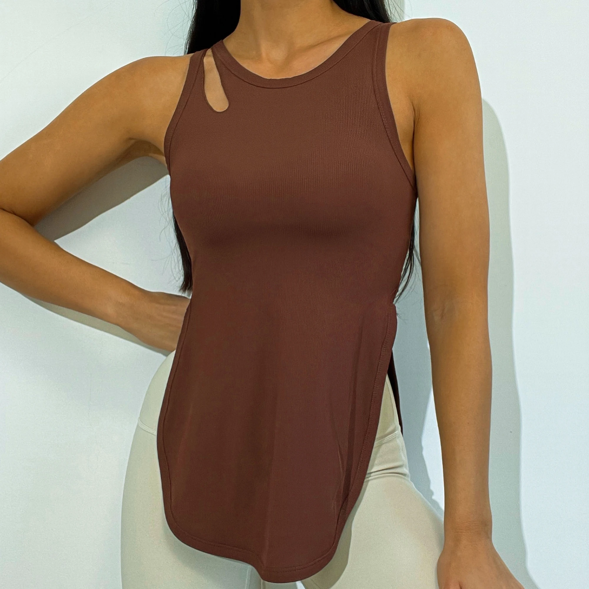 Pt sports wholesale high quality Vest One Piece clothes Ribbed No Pads women gym fitness wear