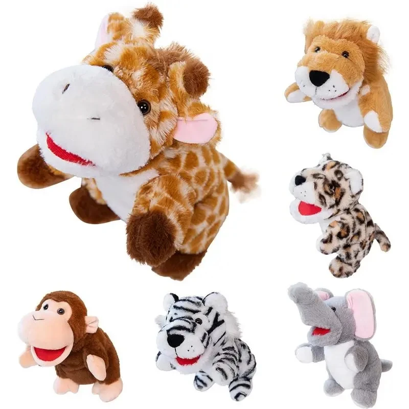 Wholesale Cheap 25cm Kids Baby Plush Forest Animal Wild Finger Puppet Monkey Hand Puppet Cartoon Finger Puppet