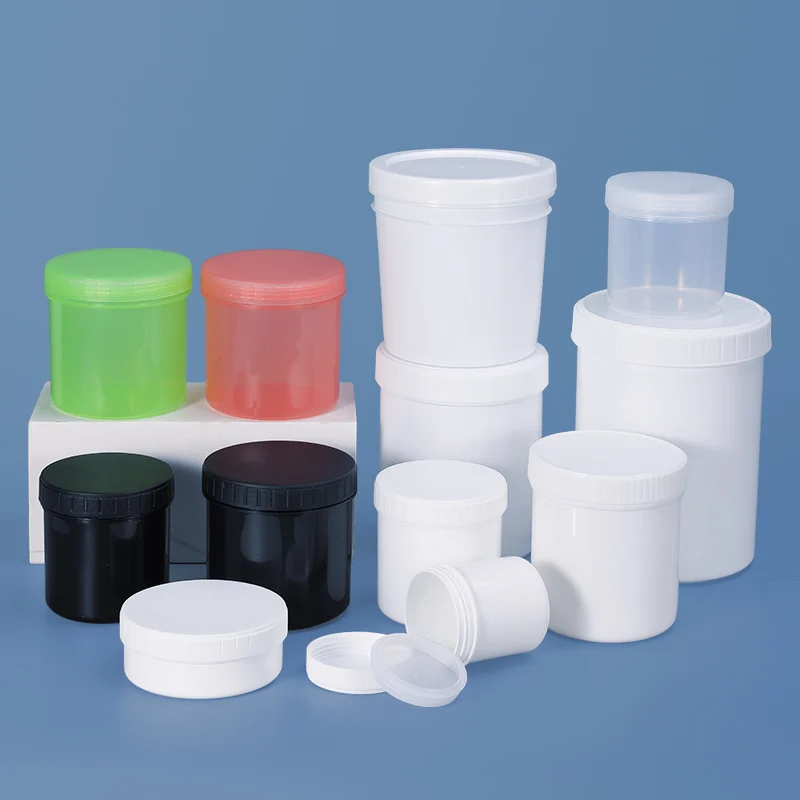 300 ml 400 ml 500 ml White Containers Plastic Jar With Screw Tops and Inner Security Seal