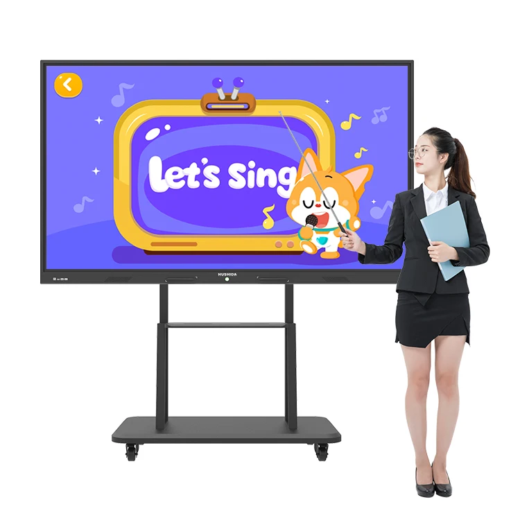 Teaching Meeting 65 75 86 100 Inch Electronic Infrared Touch Screen Digital Interactive Flat Panel Whiteboard Smart Board