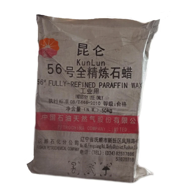 HIGH Quality Fully refined paraffin wax 56/58 Kun Lun brand slabs