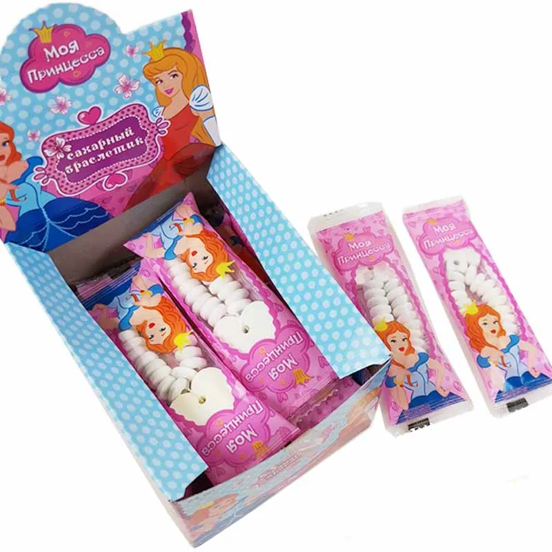 Оптовая продажа конфетный продукт OEM микс фруктовый ароматизатор прессованный планшет сладости твердое сердце Форма браслет конфеты