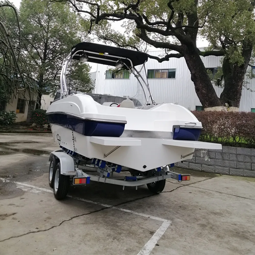 5.8m length bow rider sport boat fiberglass for commercial use or resell or family use