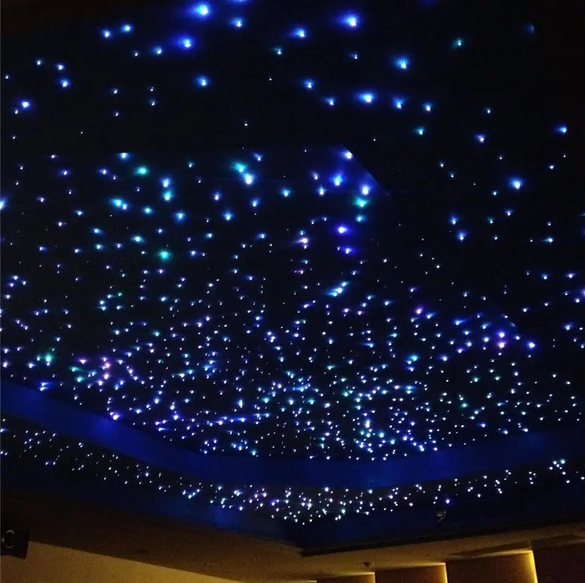 Indoor LED Star Light Ceiling Fiber Optic Stars RGB Color Crystal Falling Stars Room Customizable Product Dimension