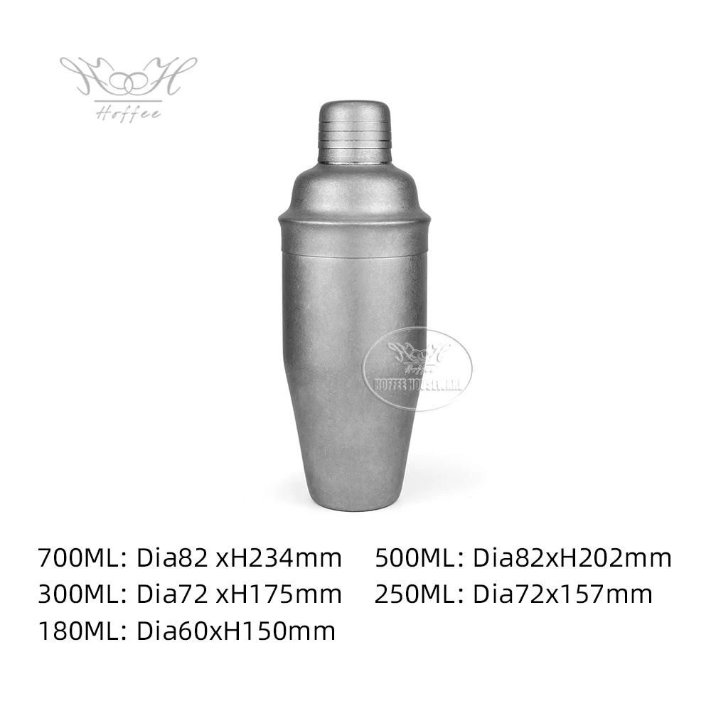 Vintage Finish 24oz 700ml Heavy Duty 3 Piece Cocktail Shaker Set Stainless Steel Strainer Metal Wine Mixer Bar Shaker