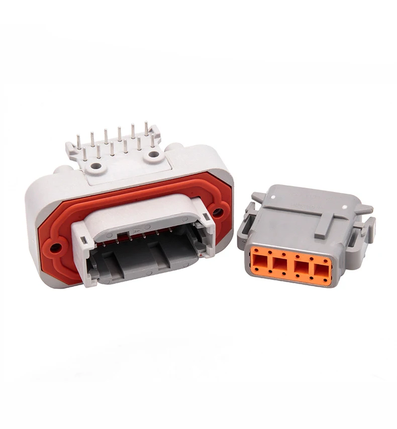 DT13-12PA 90 Degree Bent Needle DT Series Connector 12 Pin Gray Waterproof Electrical Wire Connector Plug