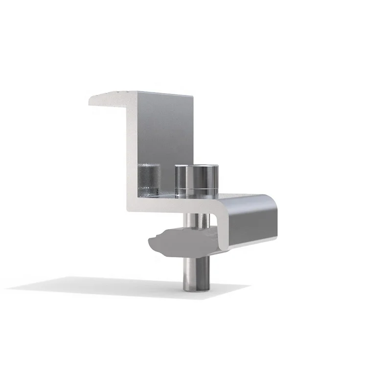 End Clamp Framed Solar Module Clamp Extruded Aluminum Solar Mounting Rail Solar Mounting System