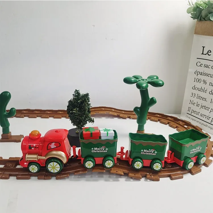 Juguetes de navidad 2023 Children DIY Xmas train toy with track set HN952896