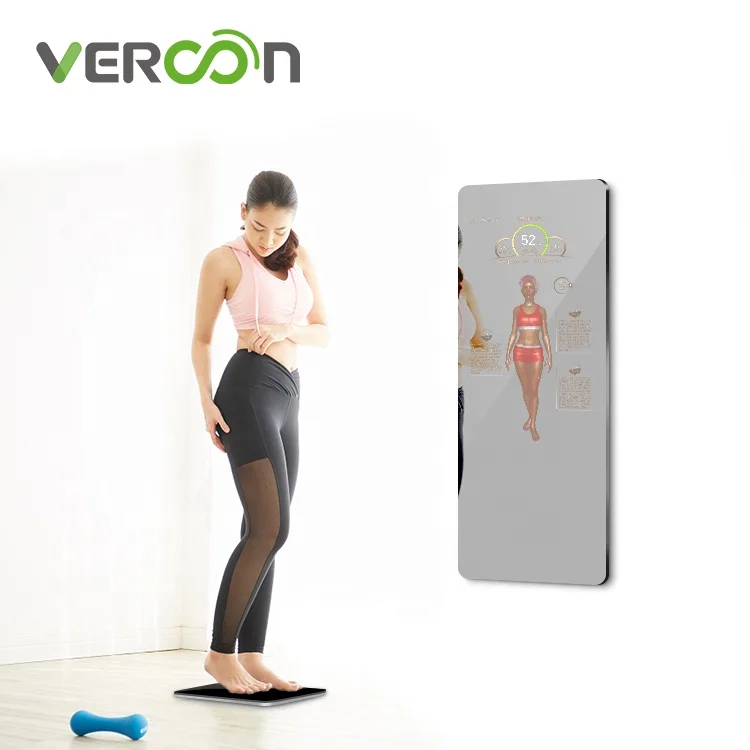 Multi-functions motion sensor HD camera wifi smart fitness mirror workout espejos para gimnasio