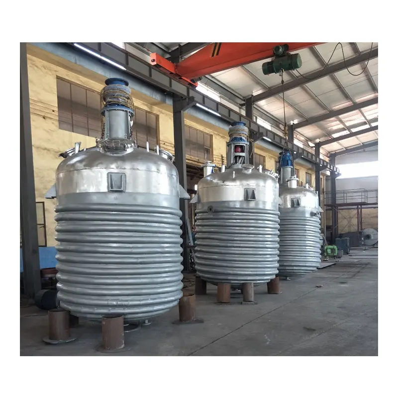 chemical reactor machine 1500l reactor with heating and stirring function reactor with coil heating