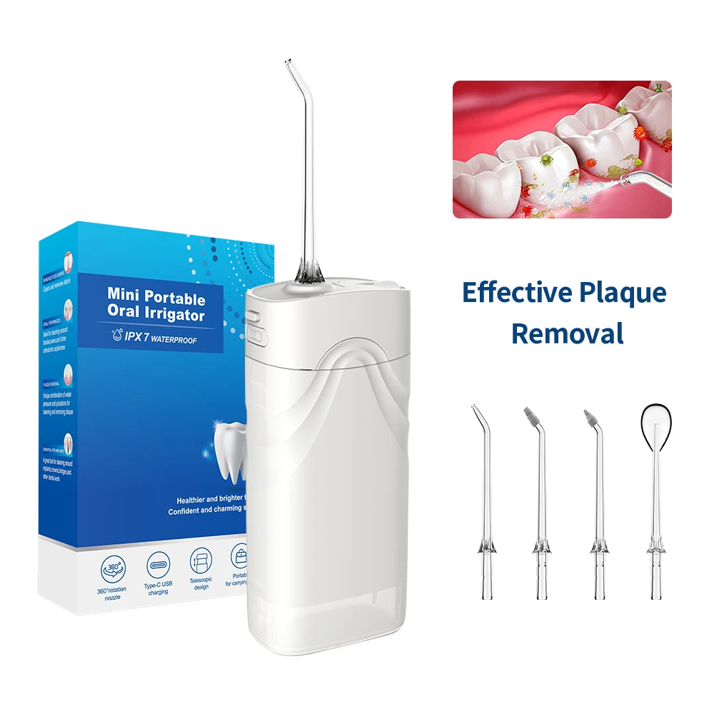 Portable Dental Water Flosser pick Oral Irriga system Ultrasonic Electric Tooth Cleaner dental irrigator waterproof IPX7
