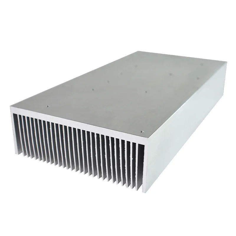 Manufacturer Supply Custom Width 250 mm Large Size Silver Anodizing Aluminum Extrusion Heat Sink