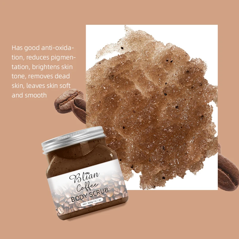 ODM/OEM Free Sample ISO GMP CE MSDS Certificate Factory Price Face Care Anti-cellulite Vegan Arabica Coffee Scrub