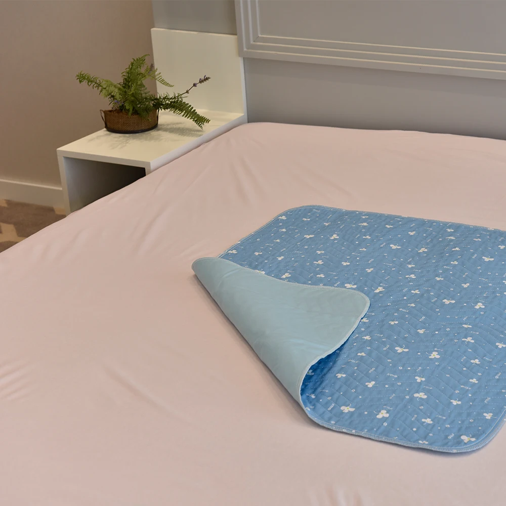Hot Sale Waterproof Incontinence Bed Pads Soft 4-Layer Washable and Reusable Incontinence Bed Adult Underpad