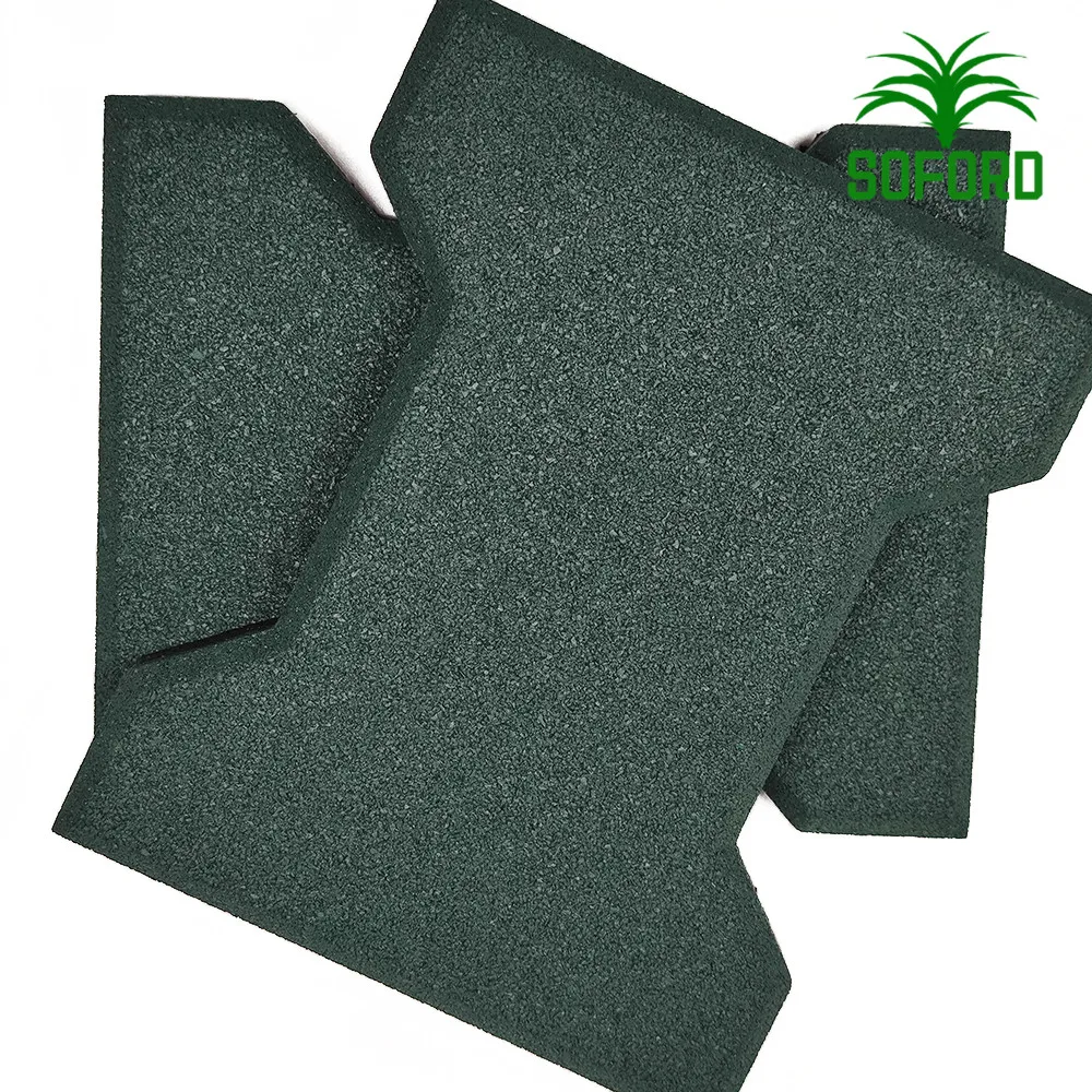 200mmx160mmx25mm outdoor recycled rubber pavers  rubber dog bone paver for cow mat
