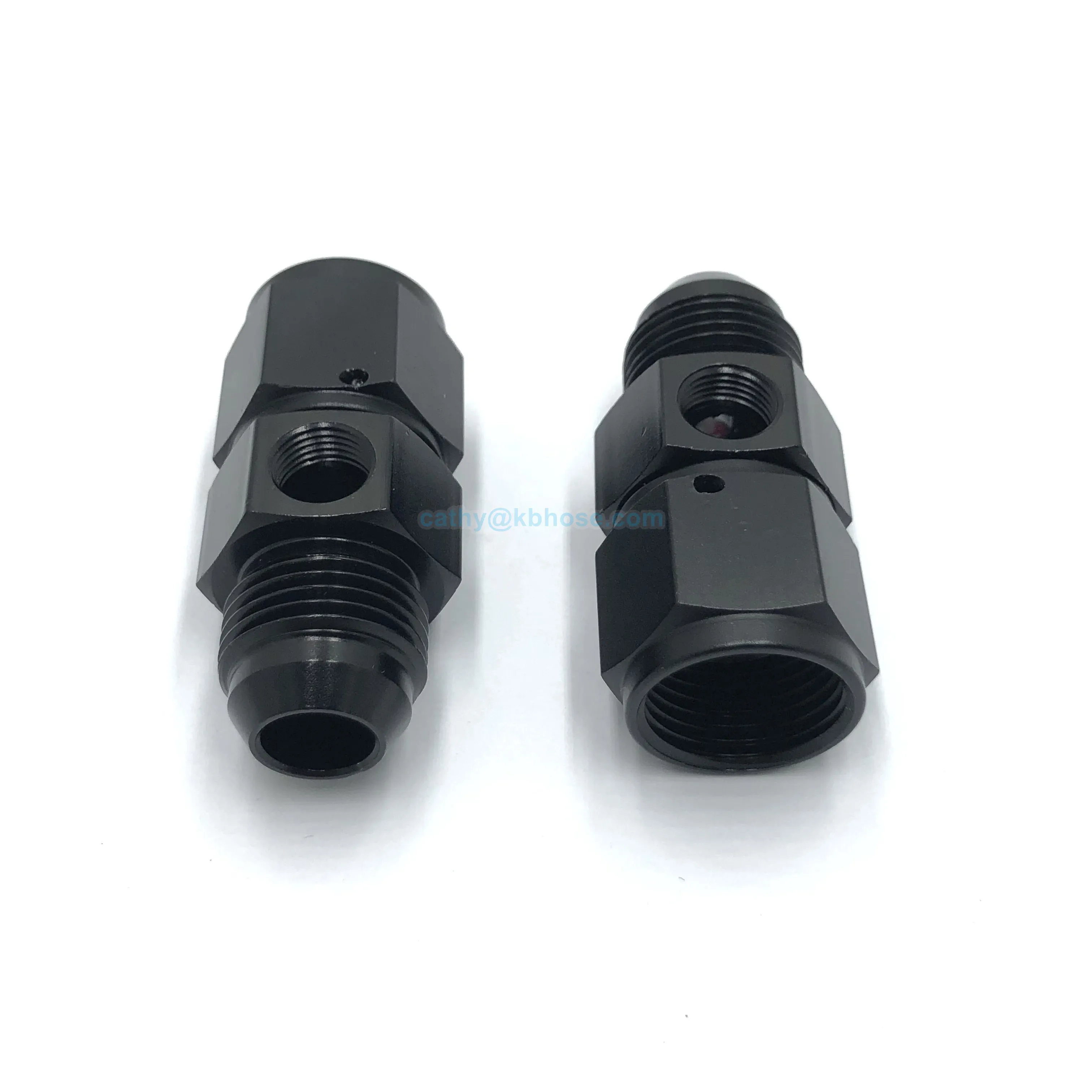 Straight AN4 4AN Male to Female 1/8 NPT Gauge Sensor Side Port Fuel Oil Pressure Gauge Fitting Adapter