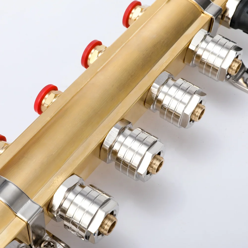 Underground Floor Plumbing Manifold Floor Heating Systrm Brass Water Manifold