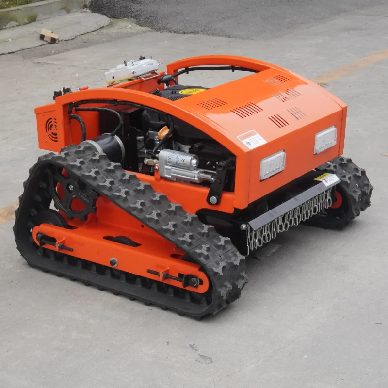 Small Garden Crawler Lawn Mower Crawler Cross Country Tank Lawn Mower Hybrid Automatic Lawn Mower 500mm 600mm 800mm