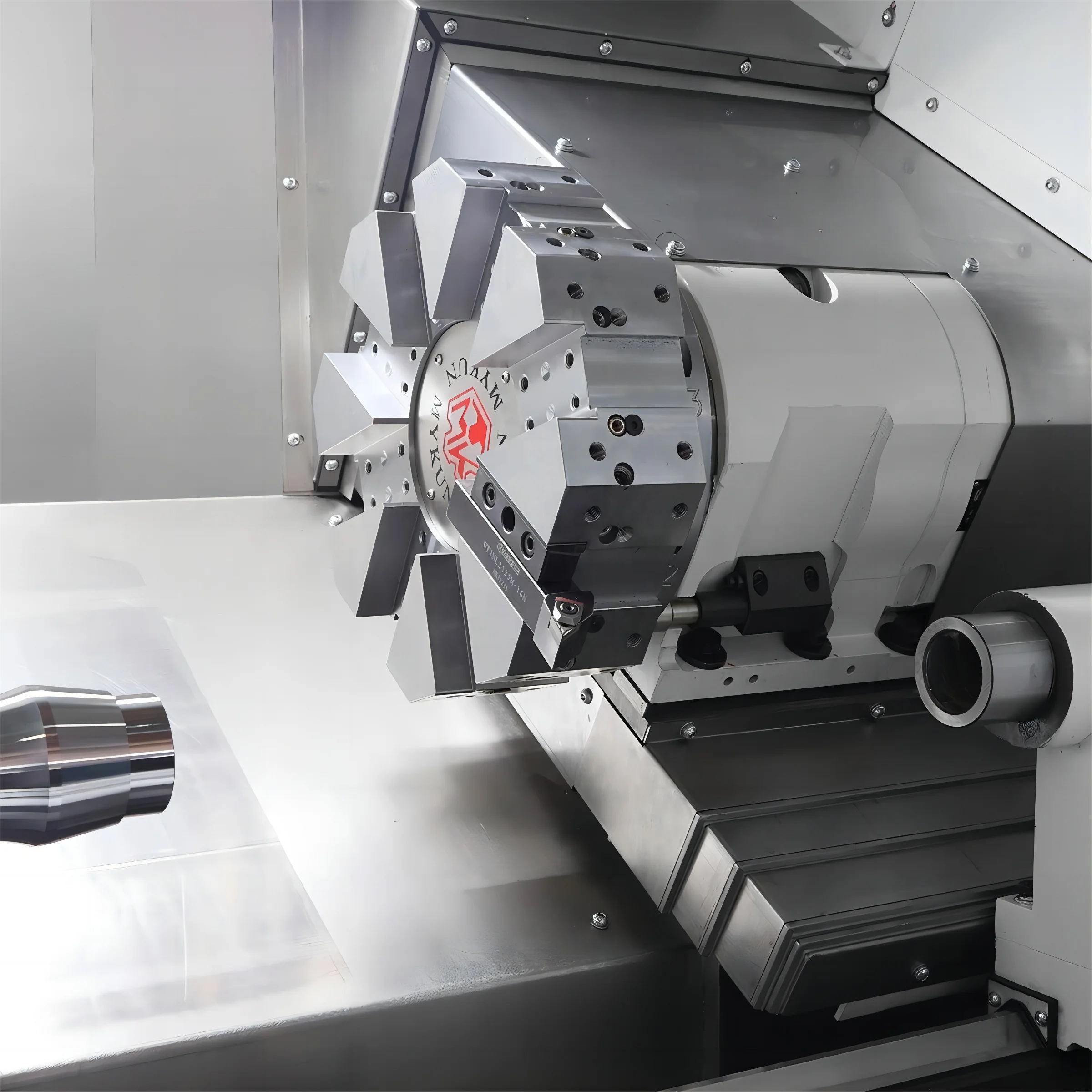 KT25 slant bed cnc lathe factory price full automatic  universal turning center with 5 axis living tooling