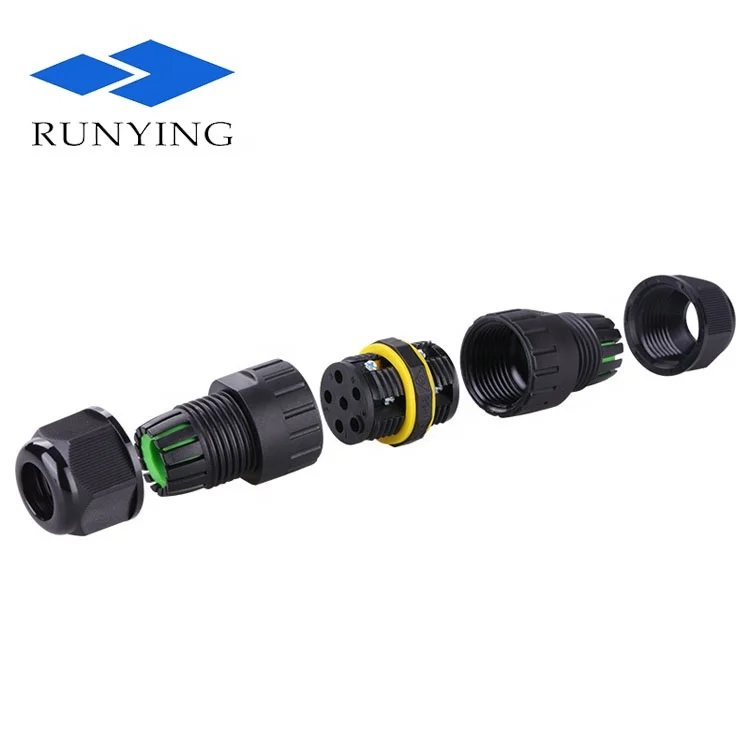 M25 one in two out 4 pin wire connector terminal junction box IP68 waterproof mini underground wire cable tube connector