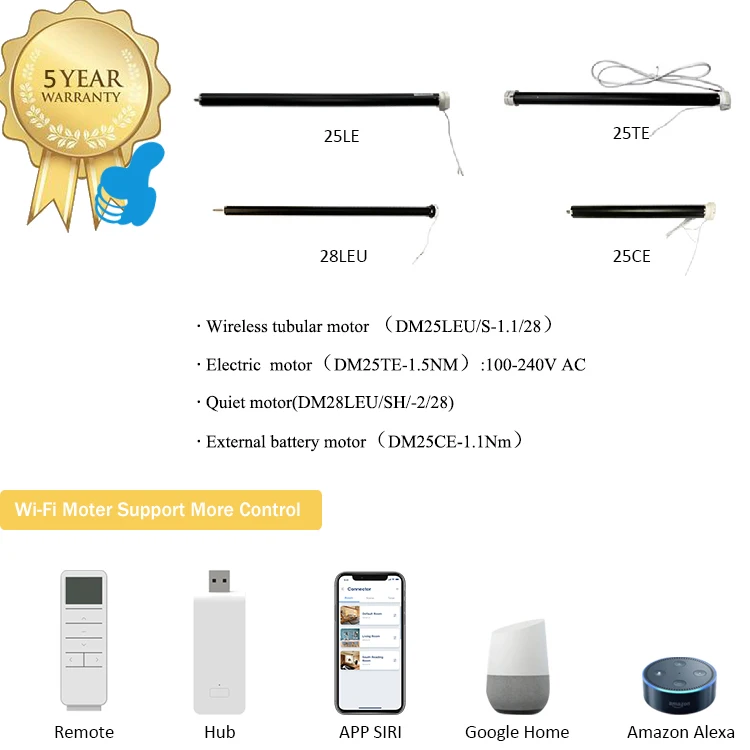 Customized Smart APP WIFI Remote Control Electric Motorized Translucent Blackout Roller Blinds