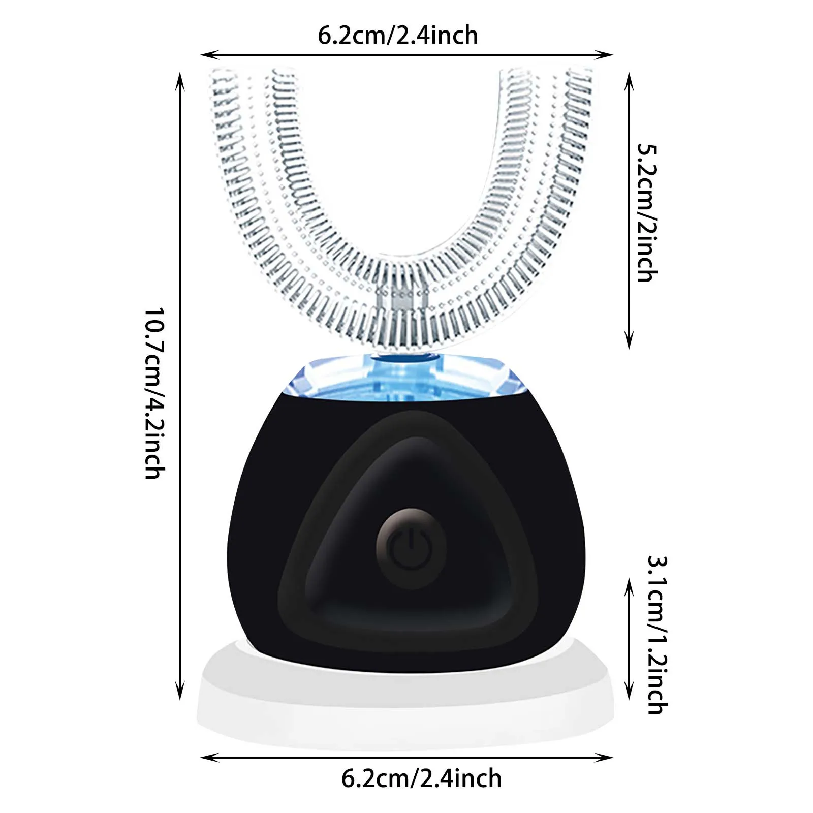 360 Degree Food Grade U Shape Silicone Adult Oem Electric Toothbrush