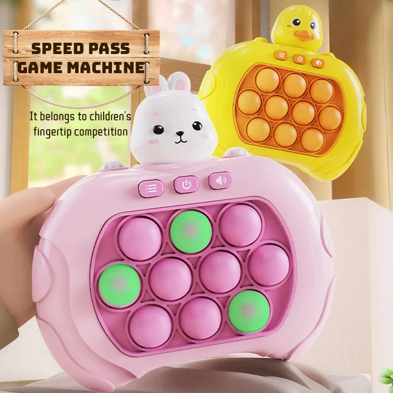Speed Push Game Toys Memory Exercise Gaming Console Toys Playing Squeezing Speed Pass Machine For Parents-Kids Interaction